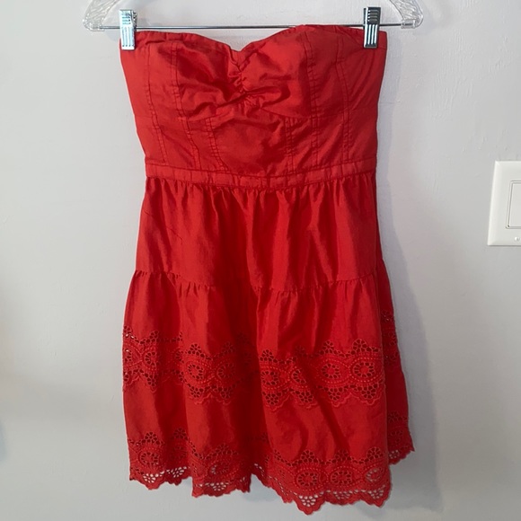 American Eagle outfitters Red/orange Sundress size 4 - Picture 1 of 7